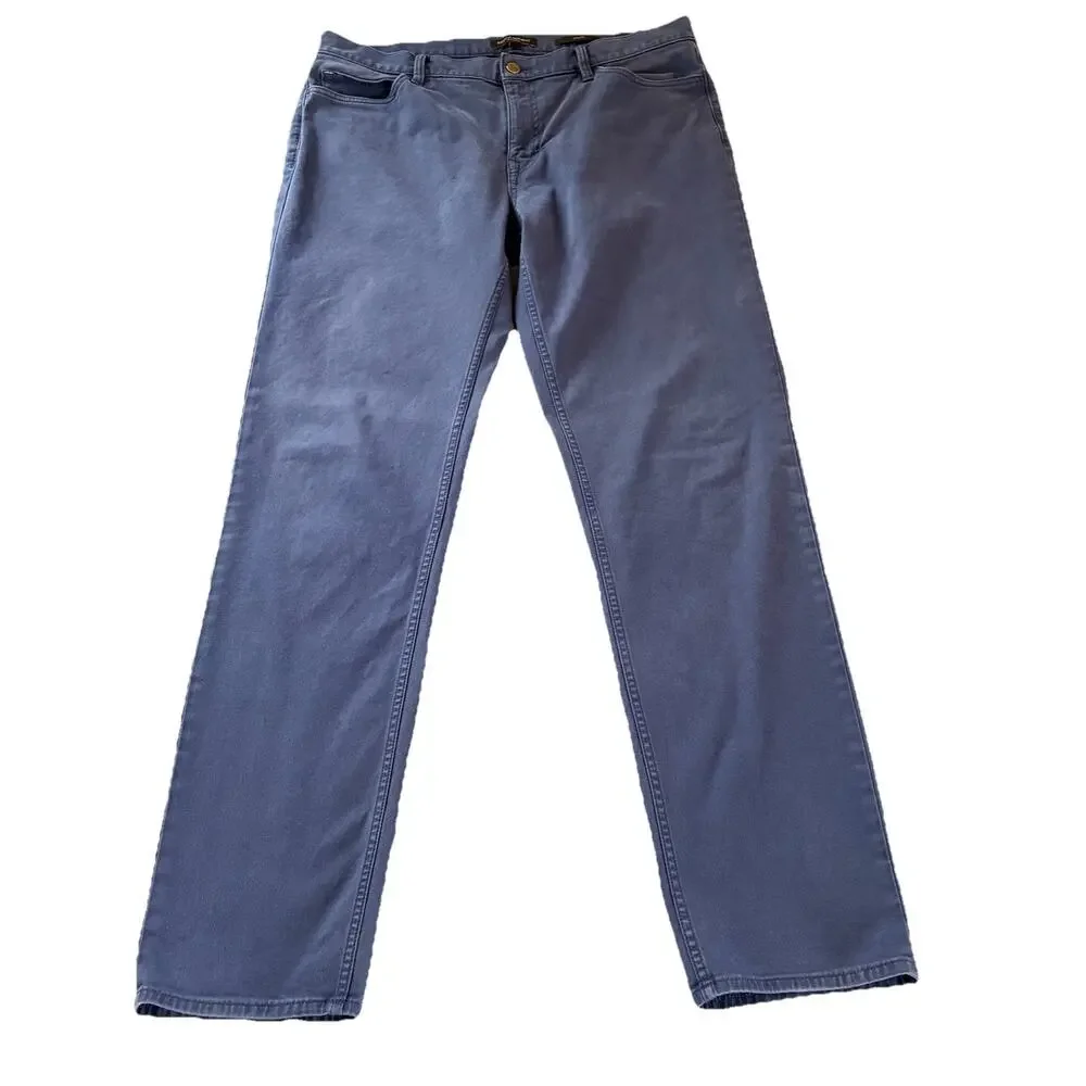 Banana Republic Men's Traveler Navy Blue Slim Fit Jeans Size 36x34 Fit 36x33